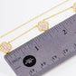 Cz Gold-Dipped Linked Clover Necklace