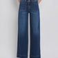 High Rise Patch Pocket Trouser Hem Wide Jeans