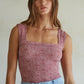 Knit Modal Nylon Spandex Seamless Jacquard Tank