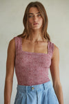 Knit Modal Nylon Spandex Seamless Jacquard Tank