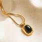 Dax 18K Gold Non-Tarnish Natural Stone Necklace
