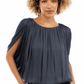 Grecian Drape Bubble Blouse