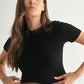 Essential Micro-Ribbed Athleisure Baby Tee