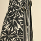 Floral Print Linen Wrap Skirt