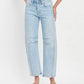 High Rise Light Wash Barrel Leg Jeans