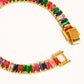 Hazel 18K Gold Multicolor Cz Chain Bracelet