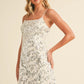 Sleeveless Sequin Tweed Mini Dress