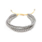 Stacked Gold Plated Stainless Steel Gold Beaded Bracelet