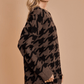 Oversized Houndstooth Print Sweater Dress