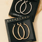 Secret Box Gold Dipped Oval Tube Hoop Earrings