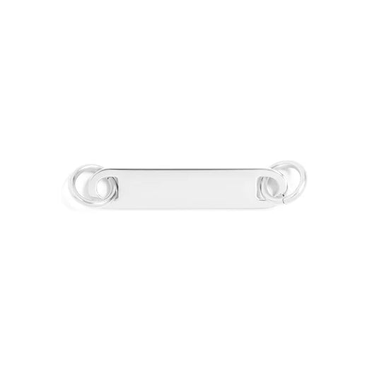18K Gold Stainless Steel Engravable Bar Connector Charm