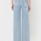 High Rise Trouser Fold Creased Wide Jeans