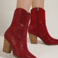 Red Crystal Cowboy Boots