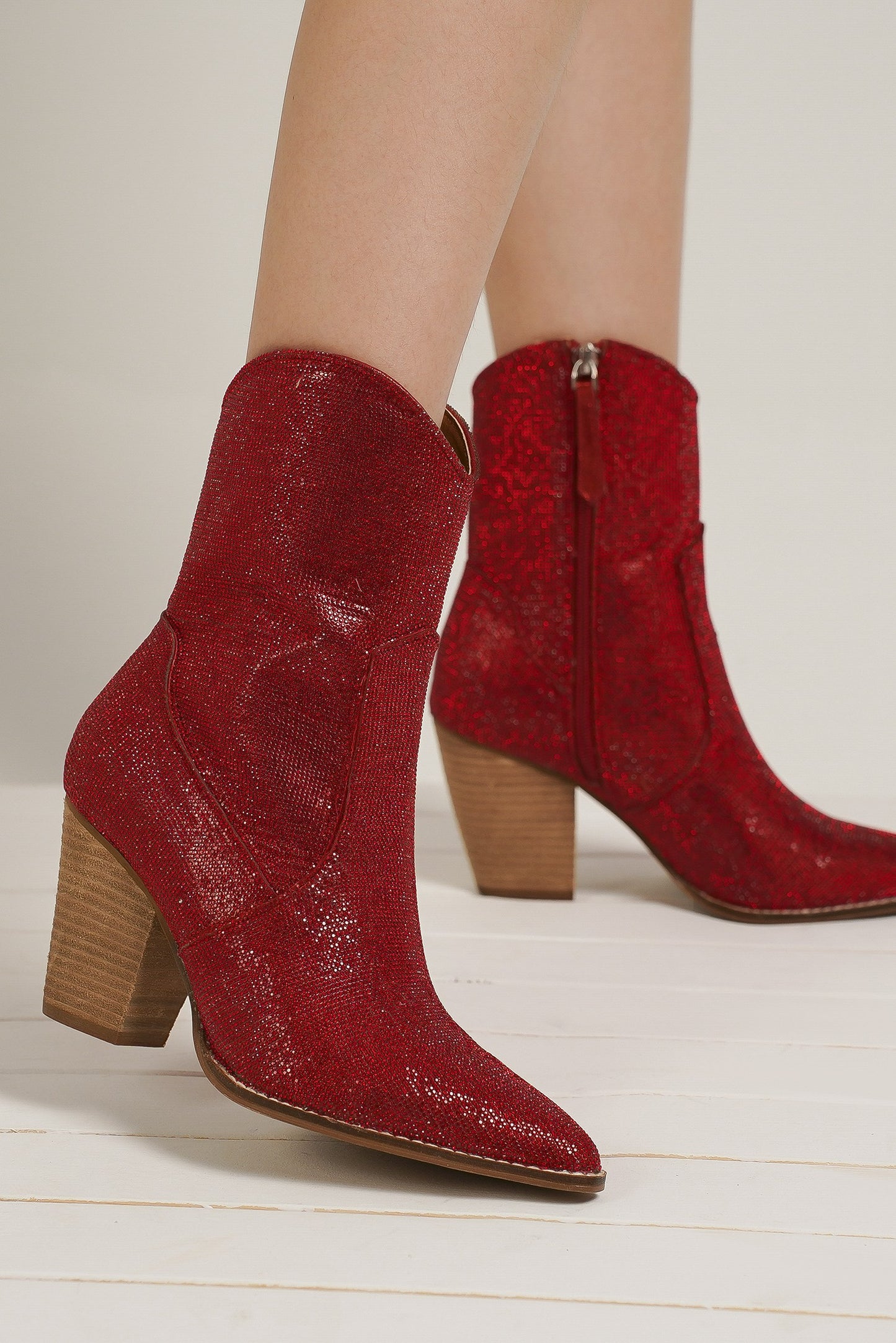 Red Crystal Cowboy Boots