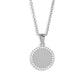 18K Gold Stainless Steel Round CZ Pendant Necklace