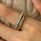 Justine 18K Gold Non-Tarnish Cz Hoop Ring
