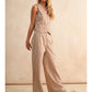 Striped Pattern Wide Leg Pants