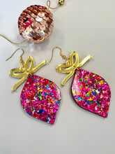 Pink ornament earrings