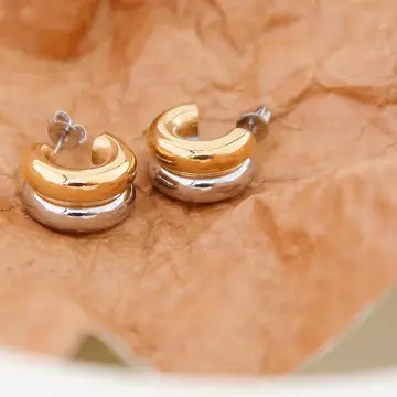 Emma Non-Tarnish Double C-Hoop Earring