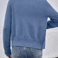 Textured Knit Pearl Beaded Button Up Cardigan