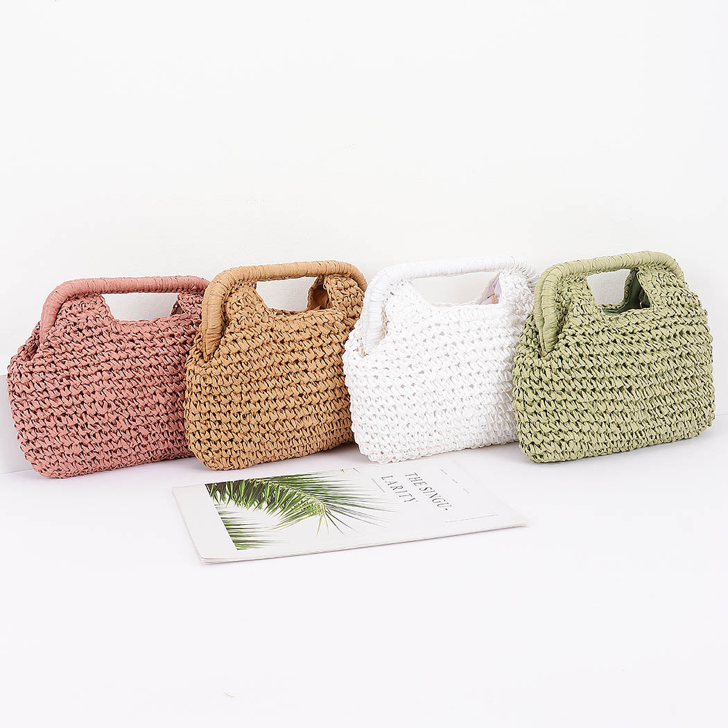 Handmade Faux Straw Clutch