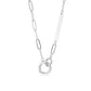18K Gold Engravable Paperclip Charm Holder Necklace