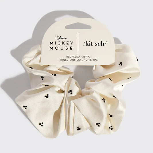 Mickey and Minnie Recycled Fabric Scrunchie