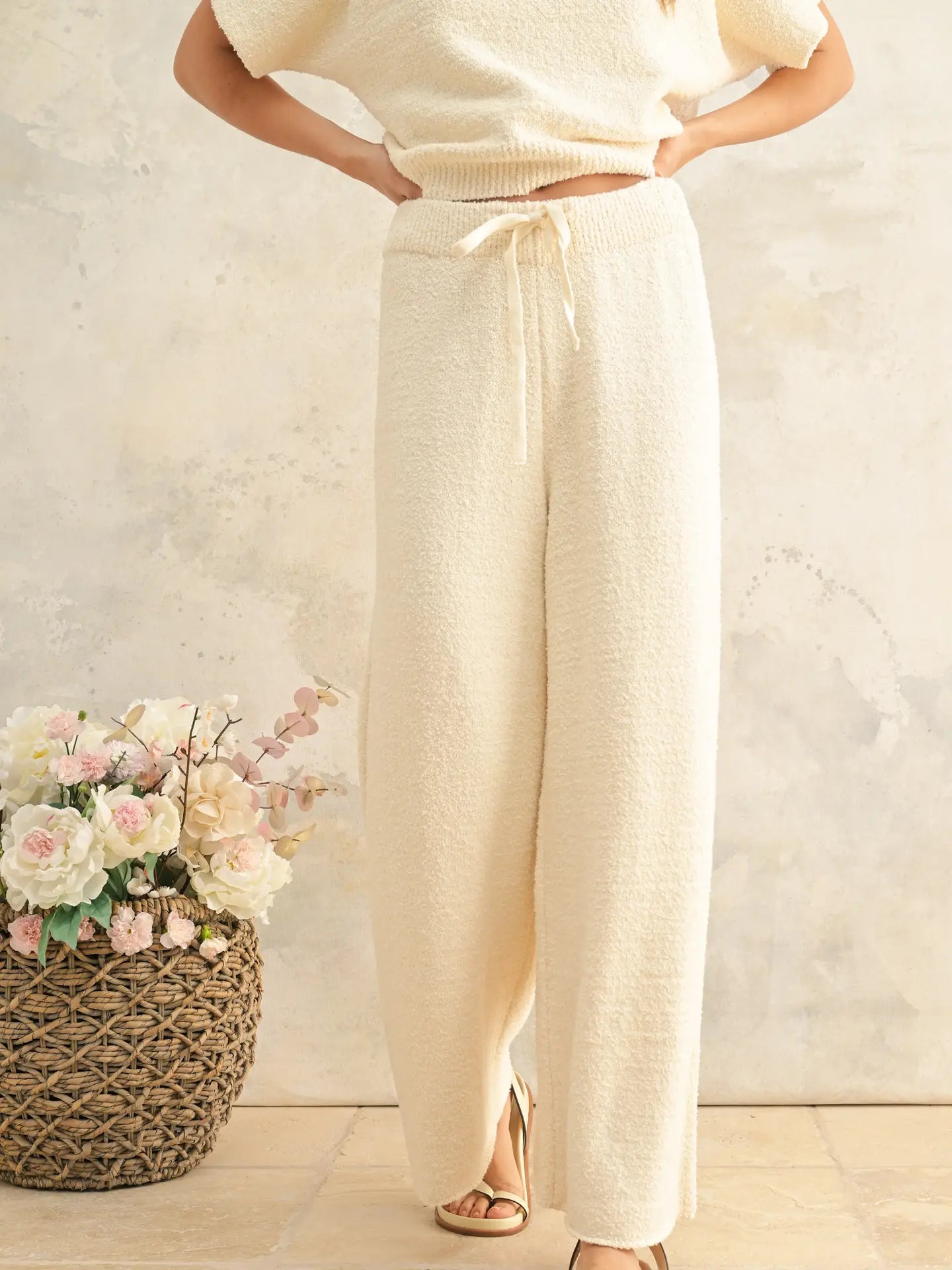 Textured Knitted Pants