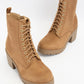 Combat Boots with Block Heel