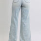 High Waist Retro Wide Leg Denim Jeans