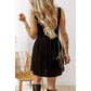 Velvet Square Neck High Waist Mini Dress with Pockets