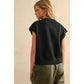 Loose Fit Short Sleeve Sweater Top
