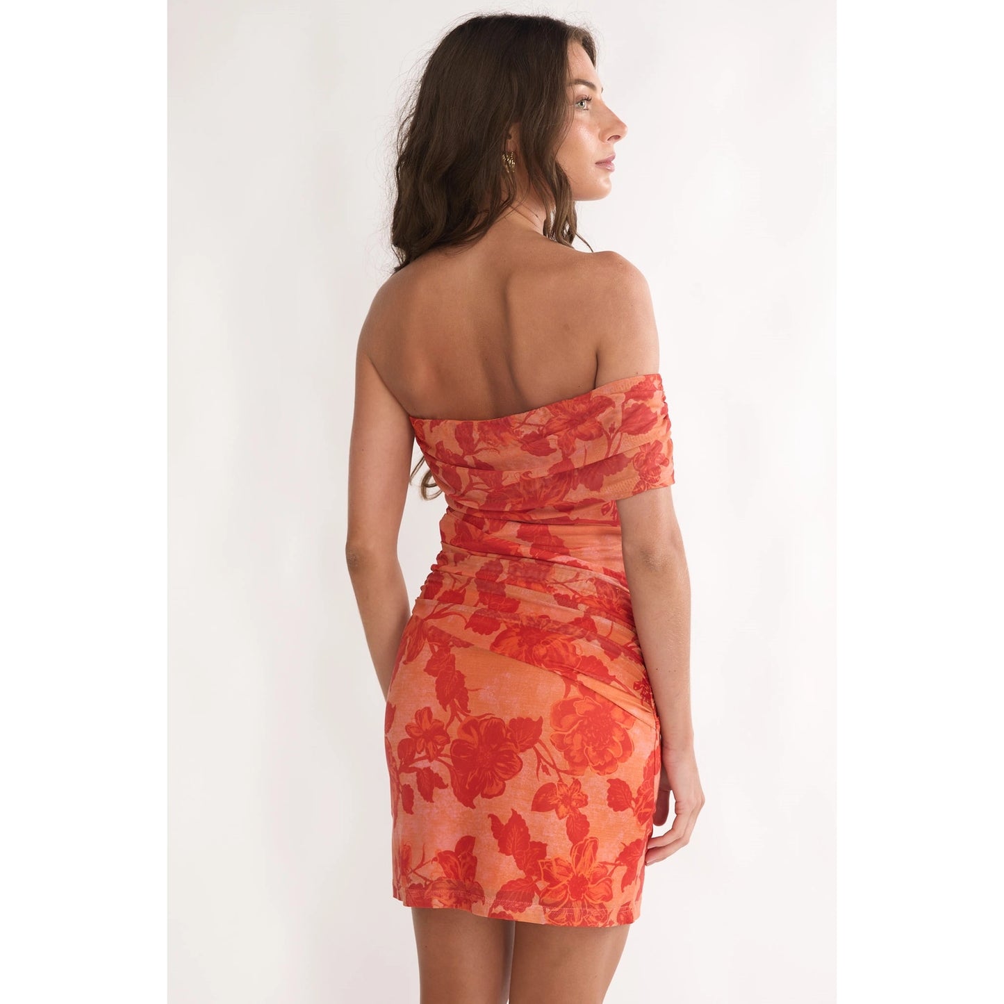 Off Shoulder Floral Mini Dress