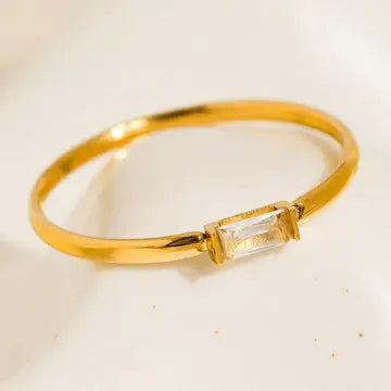 Côme 18K Gold Non-Tarnish Minimalist Thin Cz Band