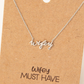 Wifey Script Pendant Necklace