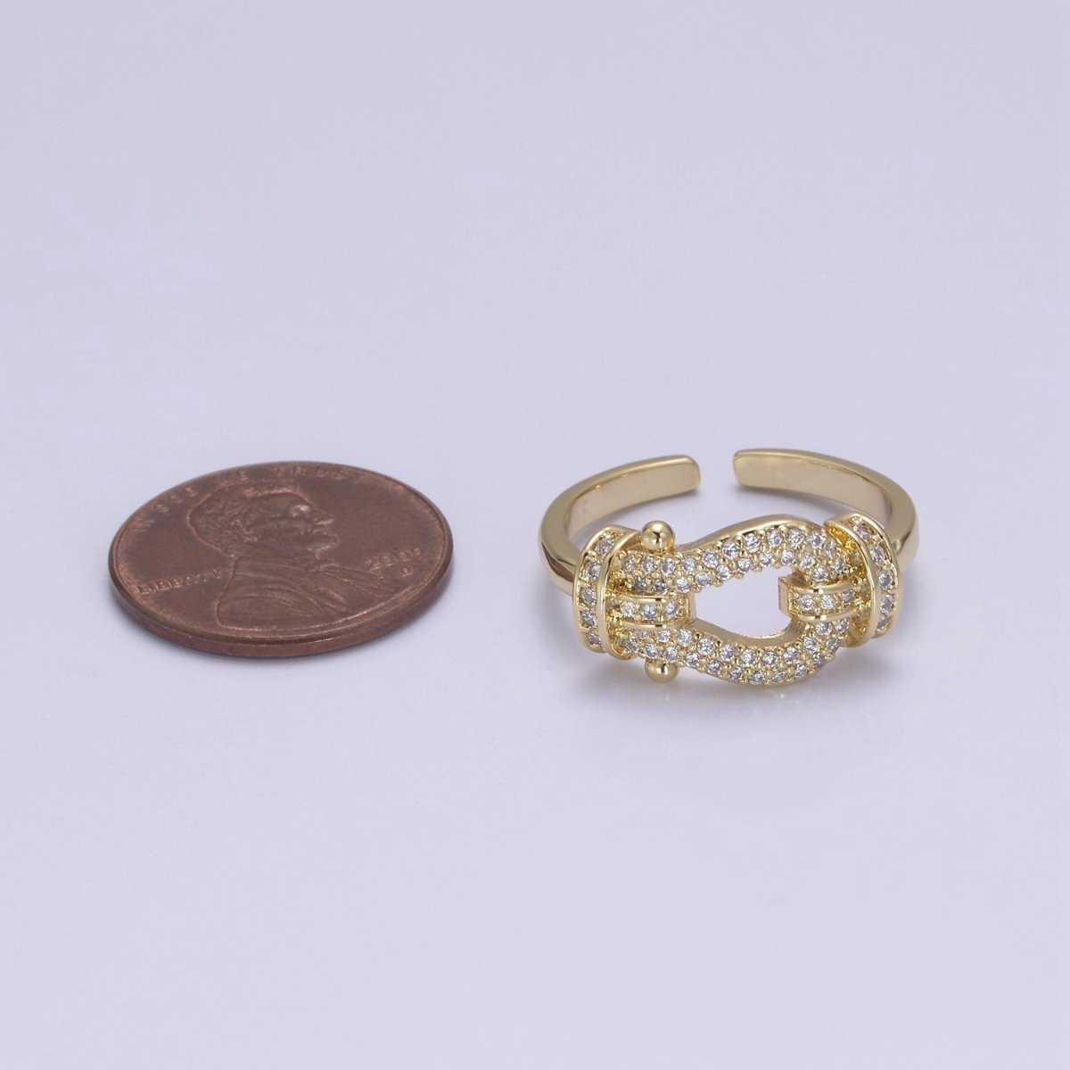 Buckle Ring in 14k Gold
