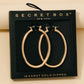 Secret Box Gold Dipped Oval Tube Hoop Earrings