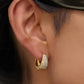 Aurven 18K Gold Non-Tarnish Crystal Teardrop Hoop Earrings