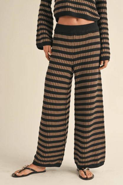 The Katie Mixed Pattern Knit Pants