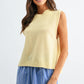 Open-Back Knitted Sleeveless Sweater Vest