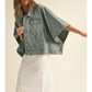 Cape Style Denim Jacket