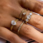 Emberlace 18K Gold Non-Tarnish Statement Pear Stone Ring