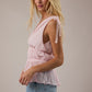 Lace Trim Detail V-Neck Sleeveless Top