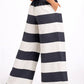 Elastic Waist Wide Stripe Pants