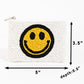 White Seed Beaded Smiley Face Coin Purse