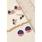 Assorted American Themed Stud Earrings Set