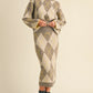 Argyle Sweater Top and Midi Skirt Set