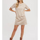 Rhinestone Faux Suede Shift Dress