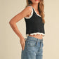 Scallop Ended Knitted Top