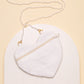 "Teacher" Sequins Seed Beaded Heart Crossbody Bag